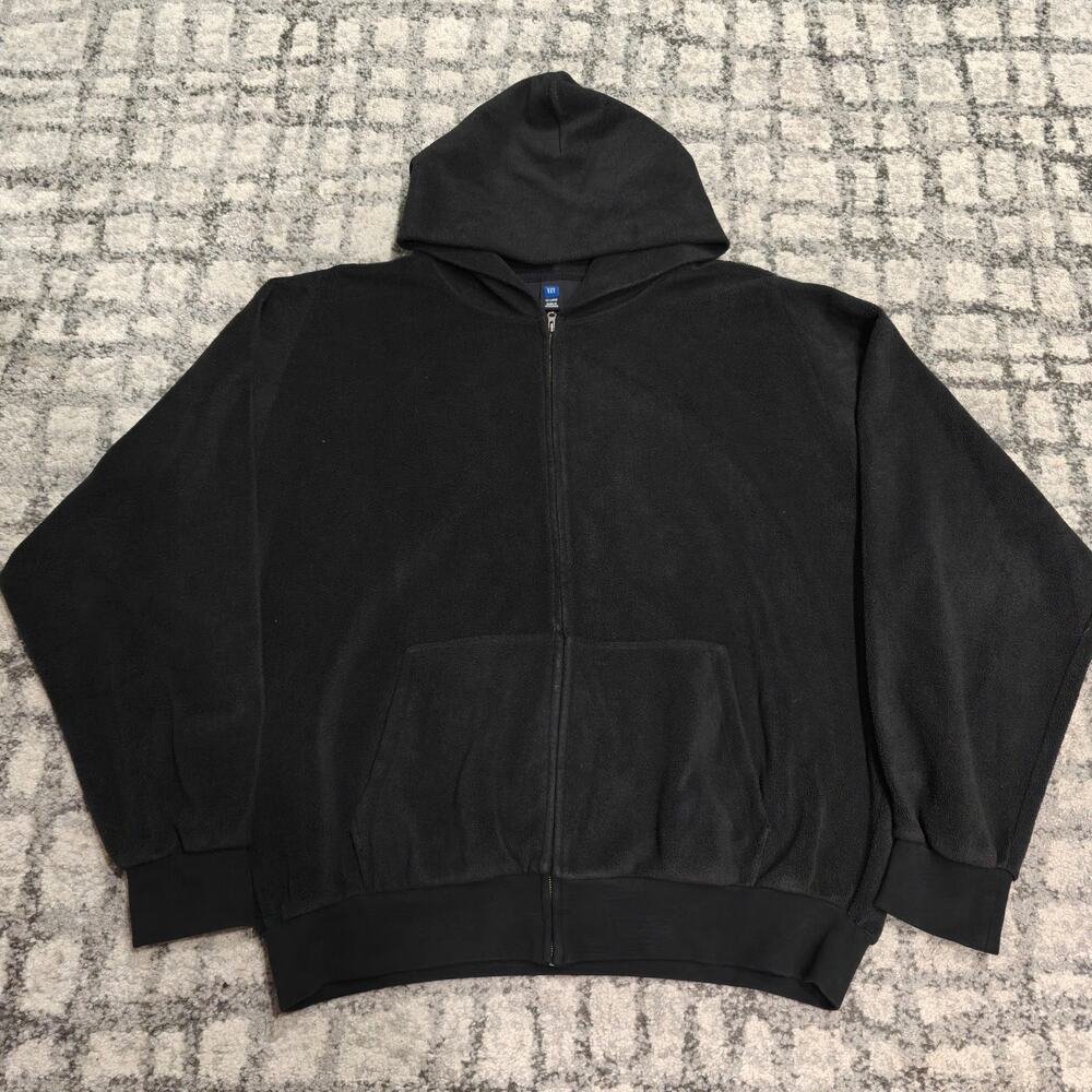 Yeezy Gap Engineered by Balenciaga Polar Fleece Zip Up Hoodie Black XXL
